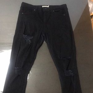 Topshop Leigh Distressed Jeans